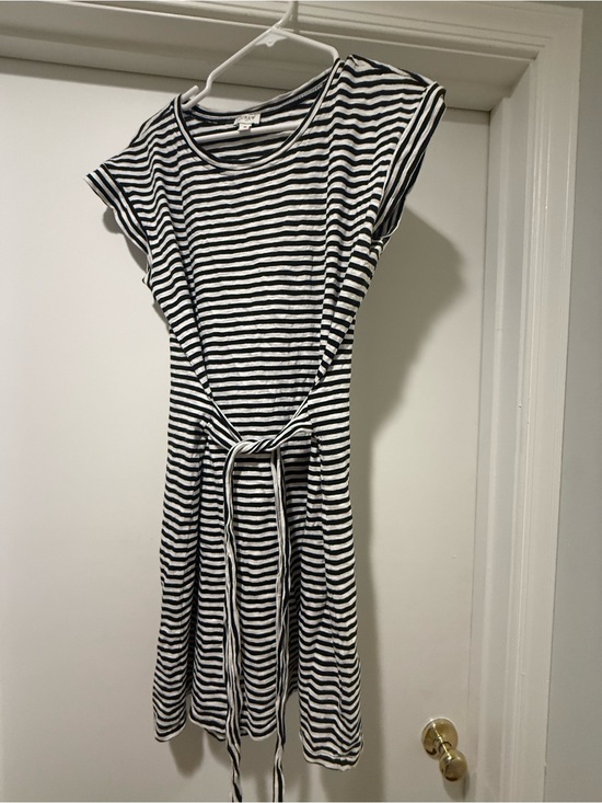 J. Crew Dresses & Skirts - J. Crew Factory Striped Tie-Waist Knit Dress in Black and White